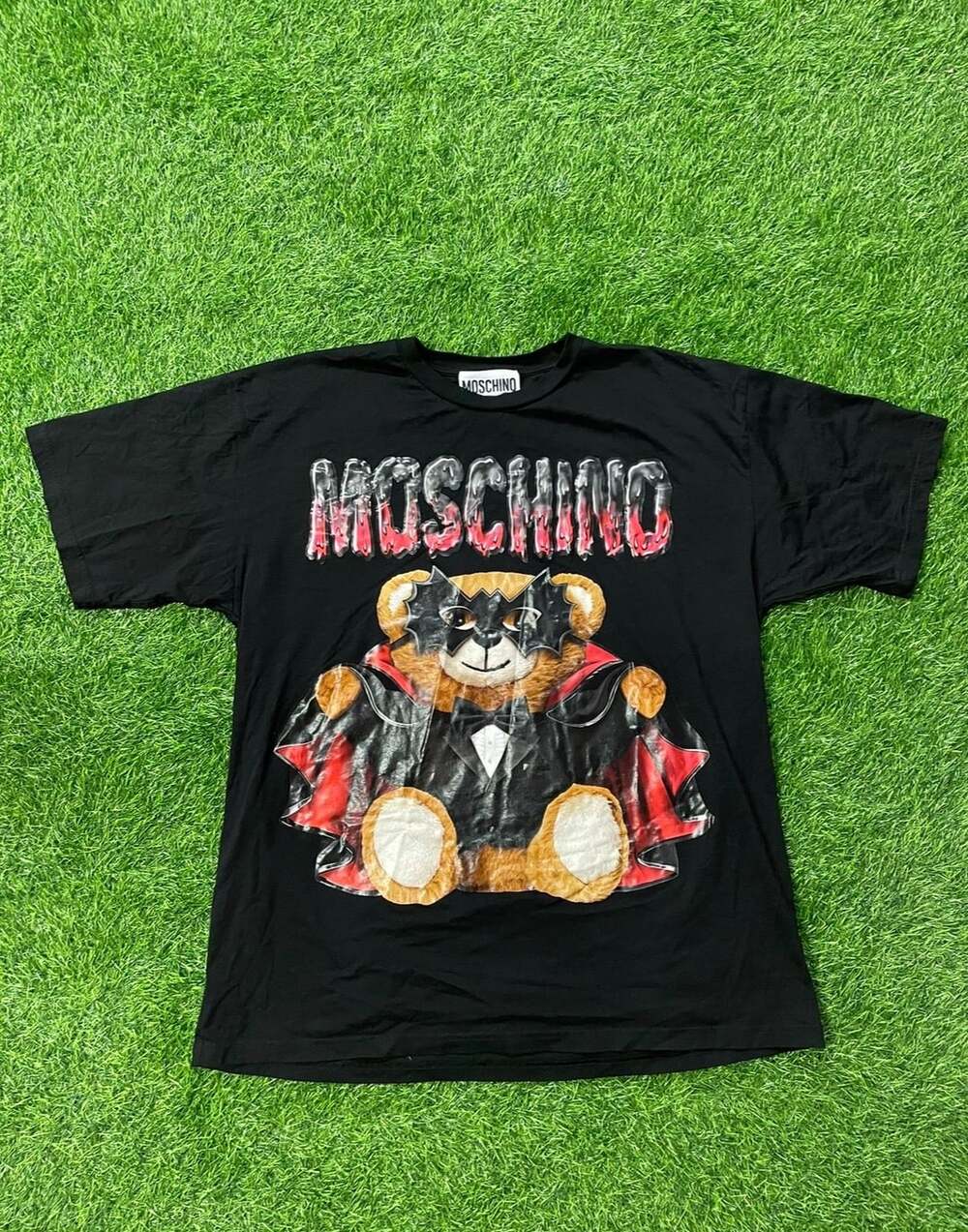 Moschino Vampire Teddy Bear Graphic T-Shirt Black